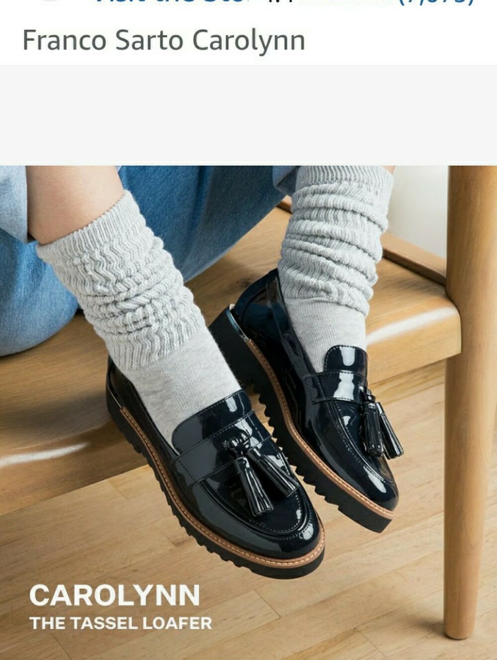 Franco Sarto Women's s Black Tassel Loafers
